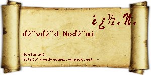 Ávéd Noémi névjegykártya